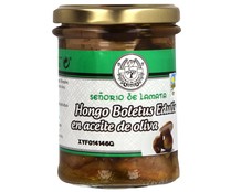 Hongo Boletus Edulis en aceite de oliva ecológicos SEÑORIO DE LAMATA frasco de 140 g.