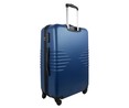 Maleta de cabina rígida de color azul de 50 cm. tipo trolley con 4 ruedas y cierre por código, AIRPORT ALCAMPO.