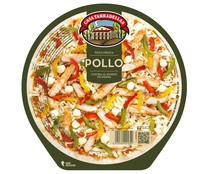 Pizza fresca de pollo cocida al horno de piedra CASA TARRADELLAS 410 g.