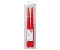 Pack de 2 velas de candelabro no perfumadas de color rojo, ACTUEL.
