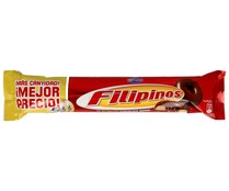 Galletas con forma de aro bañadas con chocolate negro FILIPINOS 185 g. Galletas con forma de aro bañadas con chocolate negro FILIPINOS 185 g.