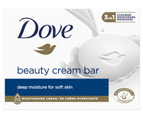 Pastilla de jabón de tocador con 1/4 de crema hidratante DOVE Beauty 90 g.