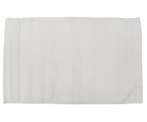 Alfombra de baño 100% algodón biológico color blanco, 1200g/m², 50x80 centímetros, ACTUEL.
