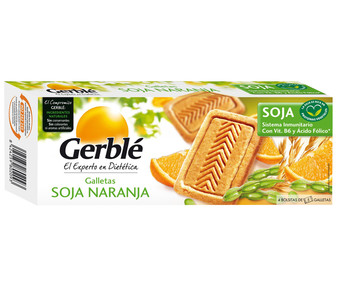 Galletas Dietéticas Con Soja Y Naranja GERBLE 280 g. Galletas Dietéticas Con Soja Y Naranja GERBLE 280 g.