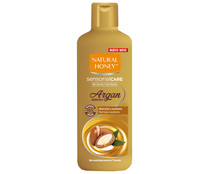 Gel de baño o ducha nutritivo con elixir de argán NATURAL HONEY Sensorial care 600 ml.