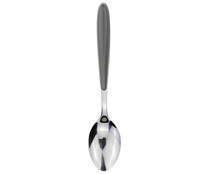 Cuchara de mesa de acero inoxidable con mango de plástico color gris, ACTUEL.