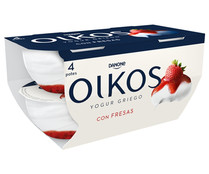 Yogur griego con preparado de fresas OIKOS de Danone 2 x 110 g.