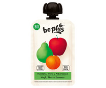 Bolsita de fruta (manzana, pera y albaricoque) para bebés a partir de 4 meses BE PLUS Bio 100 g.