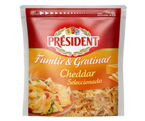 Queso Cheddar rallado PRESIDENT 150g