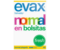 Salvaslips normal, perfumados, plegados y en bolsitas EVAX Fresh 40 uds.