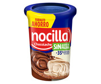 Doble crema de cacao y leche con avellanas, dos sabores, sin aceite de palma NOCILLA  620 g.