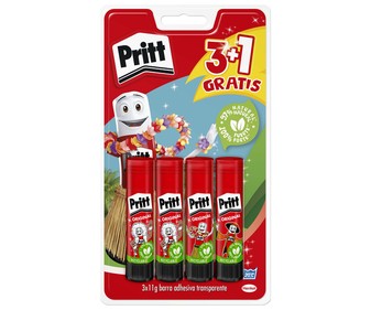 Lote de 4 barras adhesivas de 11 gramos PRITT. Lote de 4 barras adhesivas de 11 gramos PRITT.