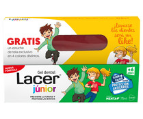 Pasta de dientes con flúor + calcio y sabor menta a partir de 6 años LACER Junior 75 ml.