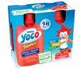 Postre infantil de queso fresco con preparado de fresas NESTLÉ Yoco Squeezy 4 x 80 g.