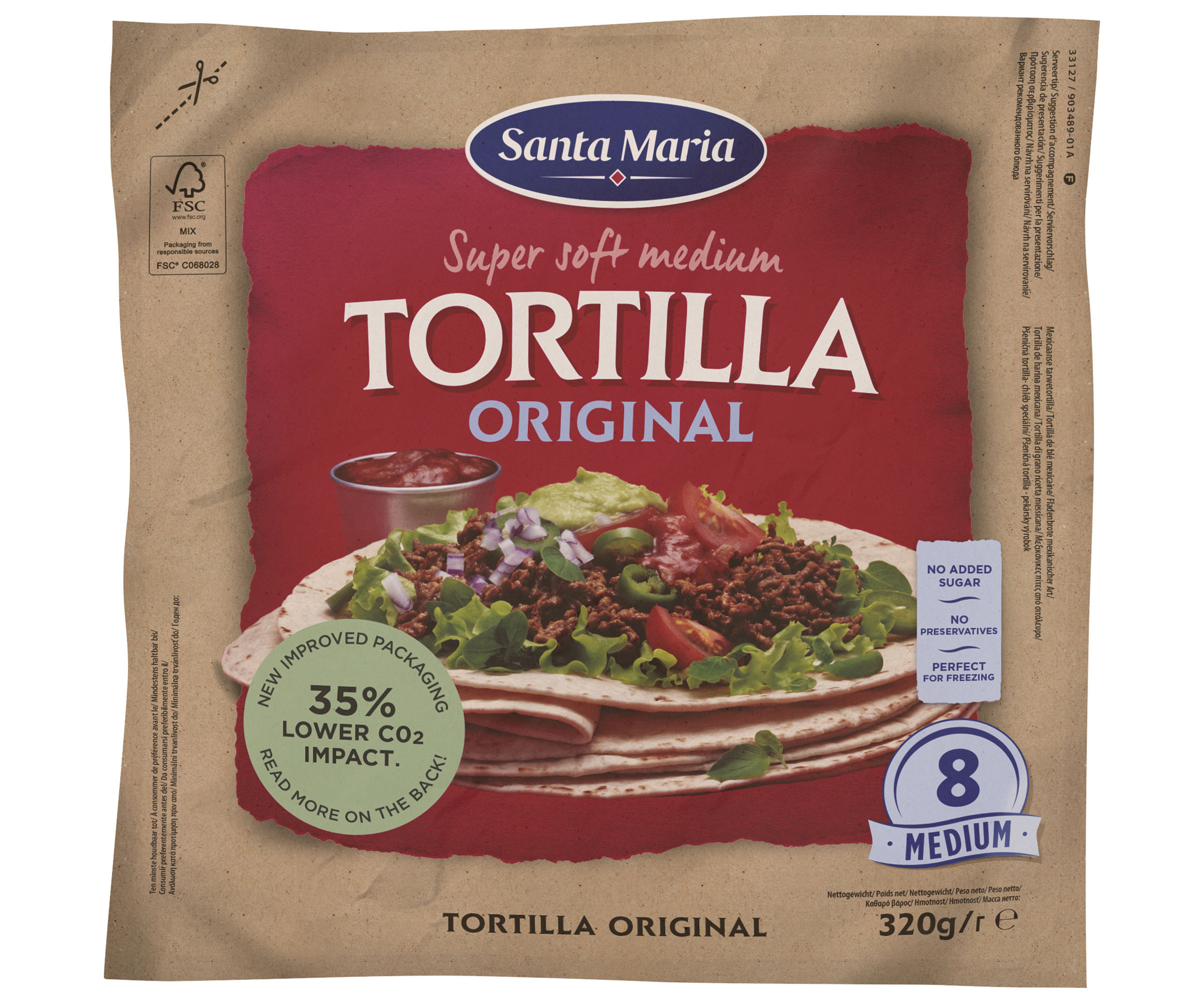 Tortillas de trigo 320 g.
