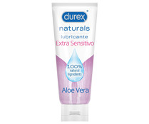 Gel lubricante íntimo con aloe vera DUREX Naturals extra sensitivo 100 ml.