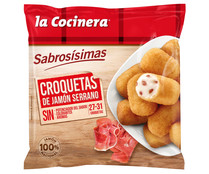 Croquetas ultracongeladas de jamón serrano LA COCINERA Sabrosísimas 500 g.