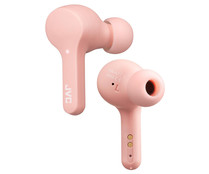 Auriculares bluetooth tipo intrauditivo JVC HA-A7T-PN, micrófono, asistente de voz, estuche de carga, color rosa.