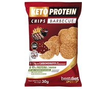 Chips con sabor a barbacoa y con extra de proteínas KETOPROTEIN 30 g.