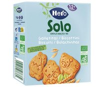 Galletitas con forma de animales, elaboradas con cereales 100% ecológicos, a partir de 12 meses HERO Solo.