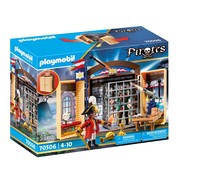 Cofre aventura pirata con accesorios y 1 figura incluida, 53 piezas PLAYMOBIL PIRATAS 70506.