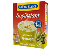 Crema de espárragos con picatostes SOPINSTANT de GALLINA BLANCA 3 uds. x 19 g.