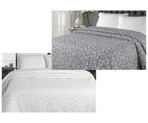  Colcha Jacquard diseño floral para cama individual, 180x260 cm. LUTEX. 1ud.