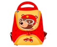 Mochila preescolar diseño de oso, color rojo y amarillo, PRODUCTO ALCAMPO, 24x25x13cm.