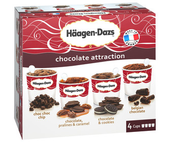 Helado de chocolate 400 mililitros pack de 4 unidades Helado de chocolate 400 mililitros pack de 4 unidades