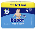 Pañales talla 4, para niños de 9 a 14 kilogramos DODOT Bebé-seco 78 uds.