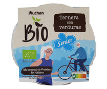 Plato ecológico de ternera con verduras gama Senior ALCAMPO ECOLÓGICO 220 gr.