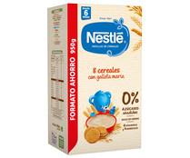 Papilla de 8 cereales integrales con galleta María a partir de 6 meses NESTLÉ 950 g.
