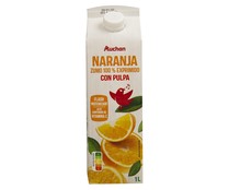 Zumo de naranja con pulpa refrigerado  PRODUCTO ALCAMPO brick de 1 l.