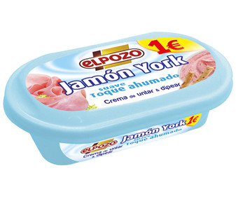 Crema de jamón york para untar con un suave toque ahumado EL POZO 150 g, Crema de jamón york para untar con un suave toque ahumado EL POZO 150 g,