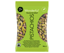 Pistachos tostados y pelados al punto de sal WONDERFUL 100 g.