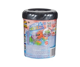 Coche de juguete sorpresa, revela sus colores con agua, HOT WHEELS Monster Trucks Color Reveal MATTEL HJF39.
