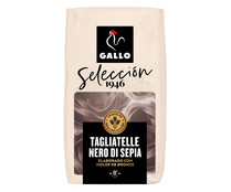 Tagliatelle , pasta de sémola de trigo duro de calidad superior con tinta de calamar GALLO paquete de 250 gramos