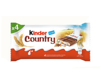 Barritas de chocolate con leche KINDER COUNTRY 4 uds. 94 g.