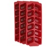 Bandejas para cubitos de hielo, color rojo CURVER pack de 3 unidades.