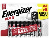Pack de 8 pilas alcalinas AA, LR06, 1,5V, ENERGIZER Max.