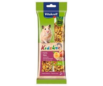Barritas para hámster con sabor a fruta VITAKRAFT 2 barritas de 112 gr, Barritas para hámster con sabor a fruta VITAKRAFT 2 barritas de 112 gr,