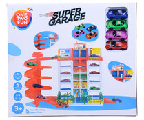 Super garaje infantil con 4 coches incluidos, ONE TWO FUN ALCAMPO.