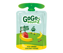 Manzana y plátanos triturados GOGO SQUEEZE 90 g.