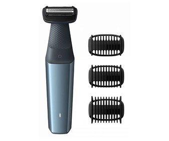 Afeitadora corporal PHILIPS BG3015/15, uso sin cable, 3 peines guía, accesorio espalda.