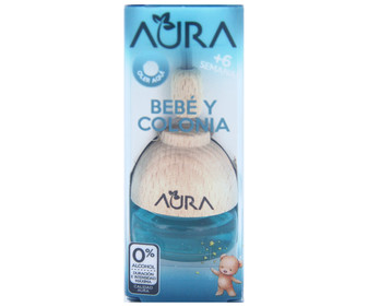 Ambientador de coche con perfumador de madera para colgar con olor a colonia de bebe AURA. Ambientador de coche con perfumador de madera para colgar con olor a colonia de bebe AURA.