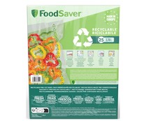 Pack de 35 bolsas reciclables de envasado al vacío FOODSAVER FSBE3202X, capacidad 3,78L. 
