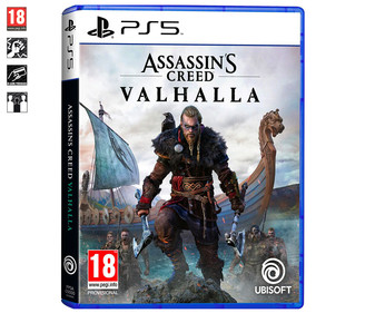 Assassin's Creed Valhalla para Playstation 5. Género: aventura, rol, acción. PEGI: +18.