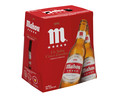 Cervezas rubias MAHOU 5 ESTRELLAS pack de 6 botellas. 25 cl.