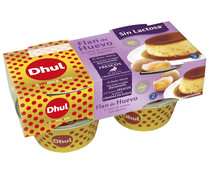 Flan de huevo al baño Maria, sin lactosa DHUL 4 x 110 g.