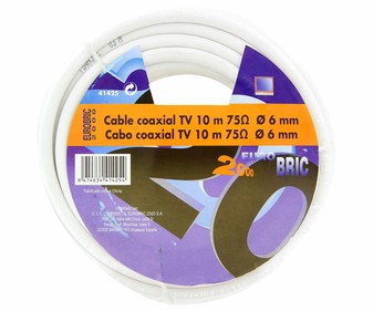 Rollo de 10 metros de cable coaxial (sin terminales) EUROBRIC 2000. Rollo de 10 metros de cable coaxial (sin terminales) EUROBRIC 2000.